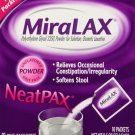 Miralax Neatpax Osmotic Laxative Unflavored Powder No Grit 10 Count (Bulk Pack of 5)