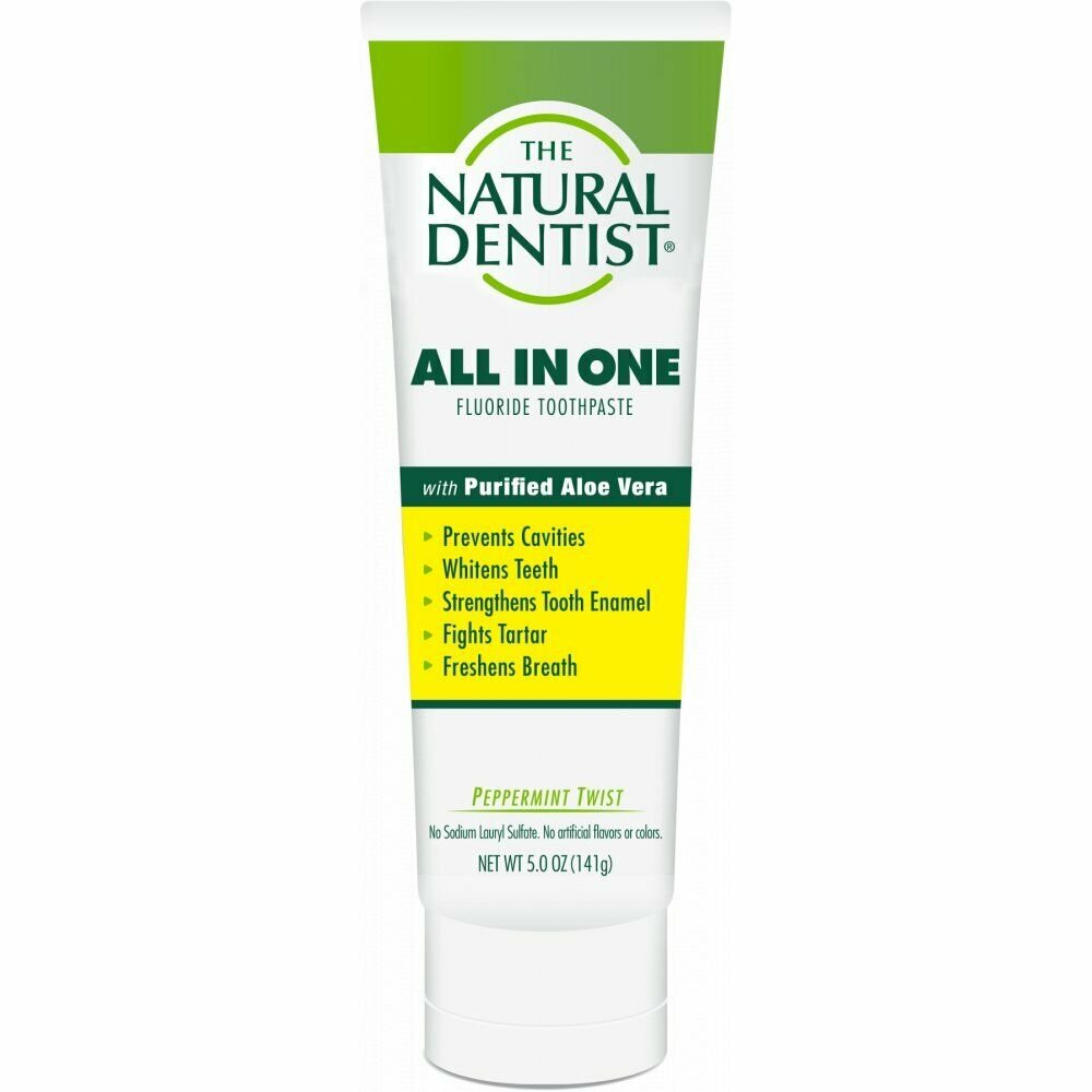 The Natural Dentist All in 1 Toothpaste Peppermint Twist w/Aloe Vera 5 oz (2PK)