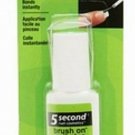 5 Second Brush On Nail Glue w/Easy Brush Professional Formula 0.20 oz (10 Pack) Bulk