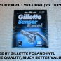 Gillette Excel Refill Cartridges 10 CT (Bulk Pack of 9)