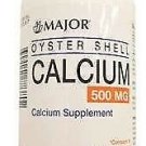 Major Oyster Shell Calcium Supplement 500 mg 1000 Tablets