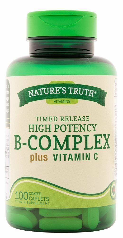 Nature's Truth B-complex Plus Vitamin C Time Released, 100 Count (Bulk Pack of 3)