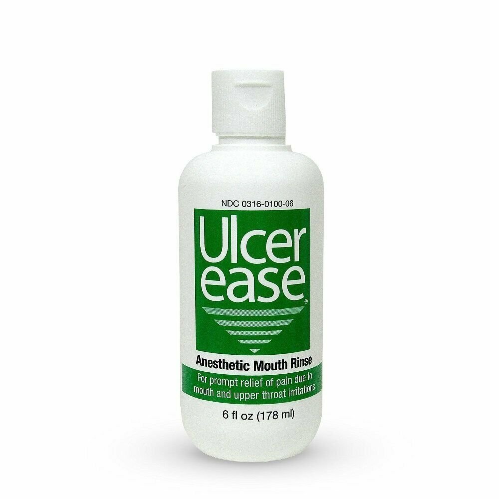 Ulcer Ease Medicated Mouth Rinse 6 oz (Bulk Pack of 3)