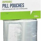 Ezy Dose Disposable Pill Pouches w/ Write-On Labeling Block 100 ct (Bulk Pack of 3)