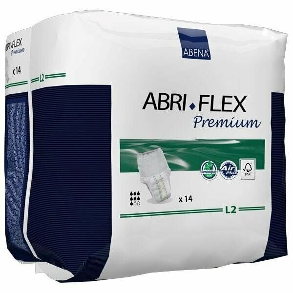 Abri-Flex L2 Premium Protective Underwear Large, 39" - 55", 4 Pack