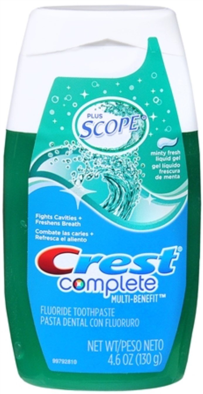 Crest Plus Scope Lqd Gel Mint 4.6 Oz, Bulk Pack of 18