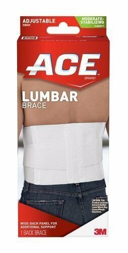 ACE Lumbar Brace Back Support Support Level 2 Adjustable 1 Each (Bulk Pack of 2)