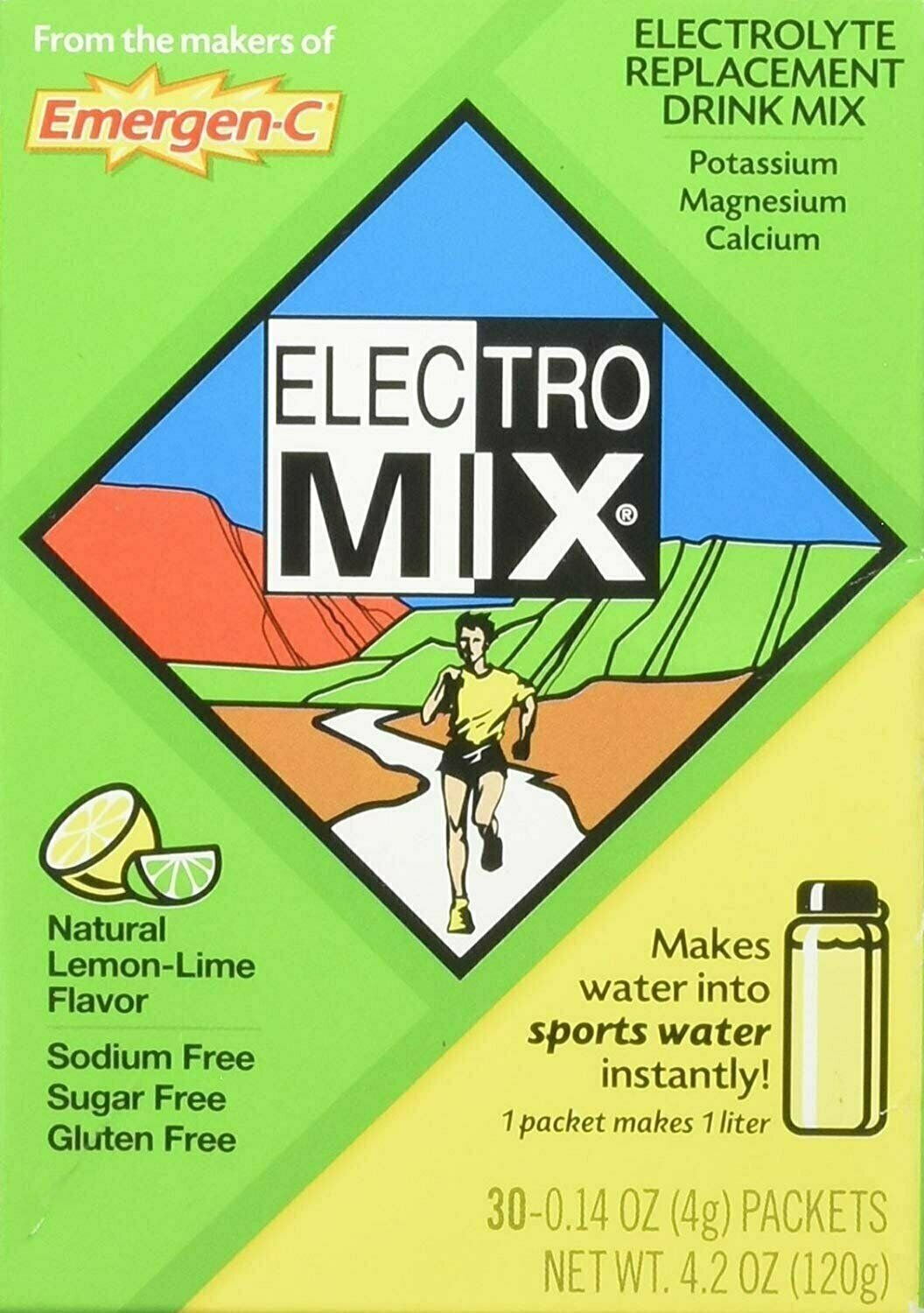 ElectroMix Electrolyte Replacement Drink Mix Lemon-Lime Flavor, 30ct, 2 Pack