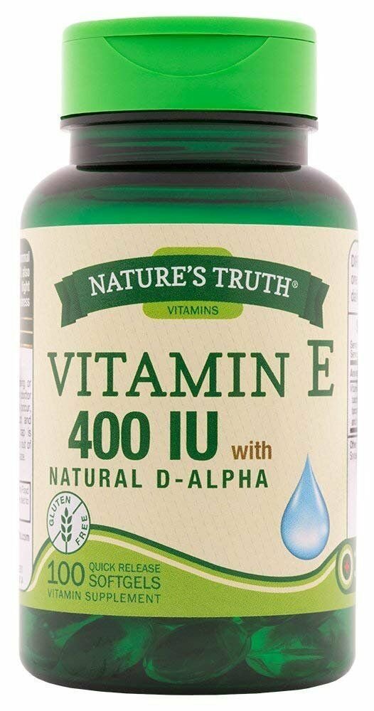 Nature's Truth Vitamin E 400 Complex with Natural D-alpha, 100 Count ...