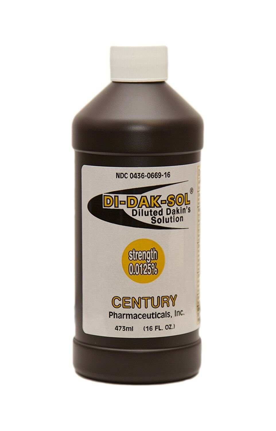 Century Di-Dak-Sol 0.0125% Solution, Sodium Hypochlorite, 16 oz