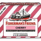FISHERMAN'S FRIEND, Loz, Ff, Cherry, Sugar Free, Bulk Pack of 6, Size 2/20 CT