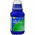 Sunmark Milk of Magnesia Saline Laxative Low Sodium Mint Flavor 12 oz, 6 Pack