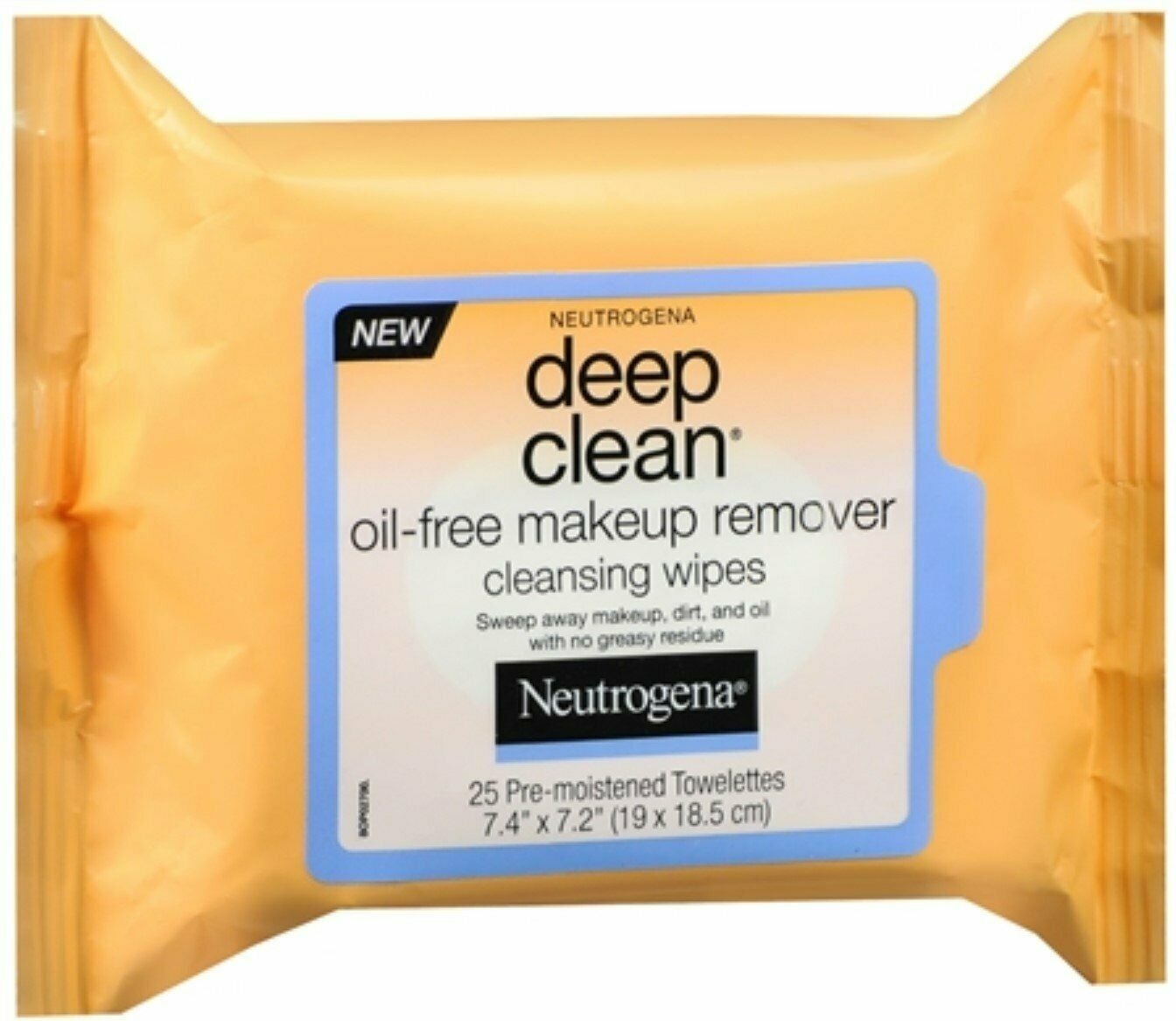 Neutrogena Deep Clean Oil-Free Makeup Remover Cleansing Wipes 25 Each (2 Pack)
