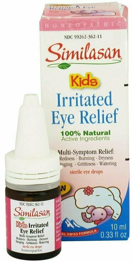 Similasan Kids Irritated Eye Relief Drops Natural Homeopathic, 0.33 oz