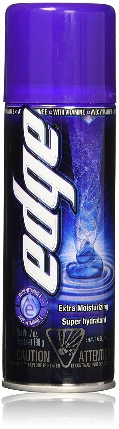 Edge Shave Gel Extra Moisturizing with Vitamin E for Men 7 oz (Bulk Pack of 5)