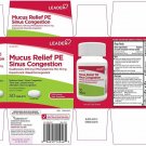 Leader Mucus Relief PE Nasal Sinus Congestion, 10 mg, 50 Tablets, Bulk Pack of 5