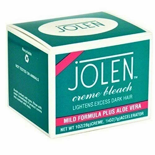 Jolen Creme Bleach Formula Aloe Vera Lightens Excess Dark Hair 1.2 oz, 12 Pack