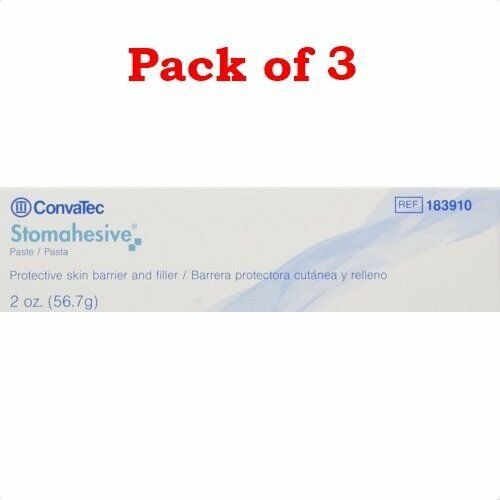 Convatec Stomahesive Protective Skin Barrier Paste 2 oz (Bulk Pack of 3)
