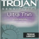 Trojan Premium Lubricated Latex Condoms Ultra Thin Ultra Sensitivity 12Ct (18PK)