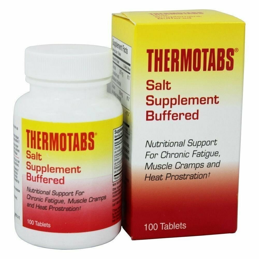 THERMOTABS Salt Supplement Buffered Tablets 100 Tablets (Bulk Pack of 2)
