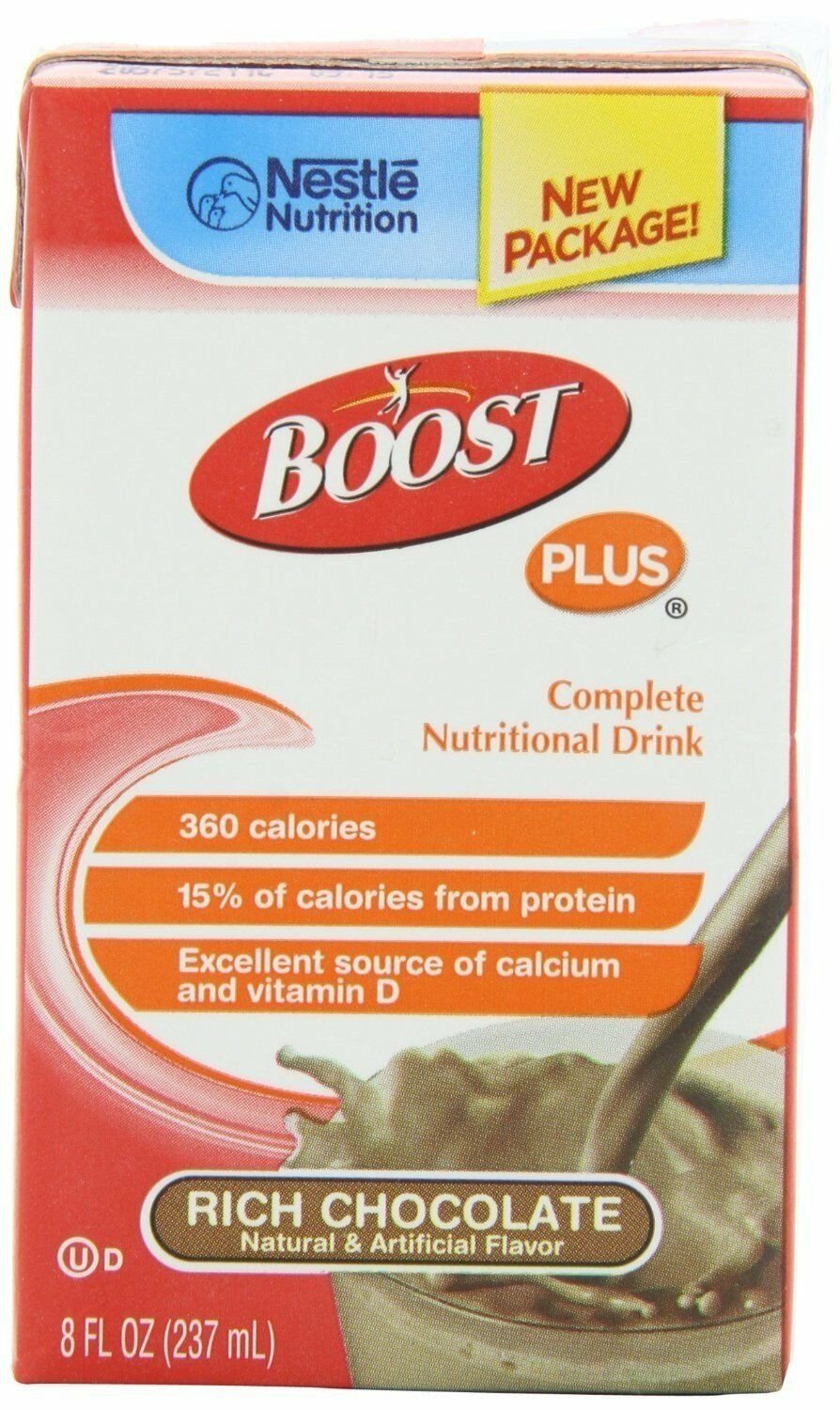Boost Plus Rich Chocolate 8oz Brikpaks 27/Case