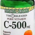 Nature's Bounty Time Released Vitamin C 500 mg 100 Capsules (Bulk Pack of 6)