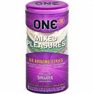 ONE Mixed Pleasures Assorted Condoms, Bulk Pack of 12