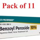 Perrigo Benzoyl Peroxide 10% Aqueous Base Acne Treatment Gel 2.1 oz (Bulk Pack of 11)