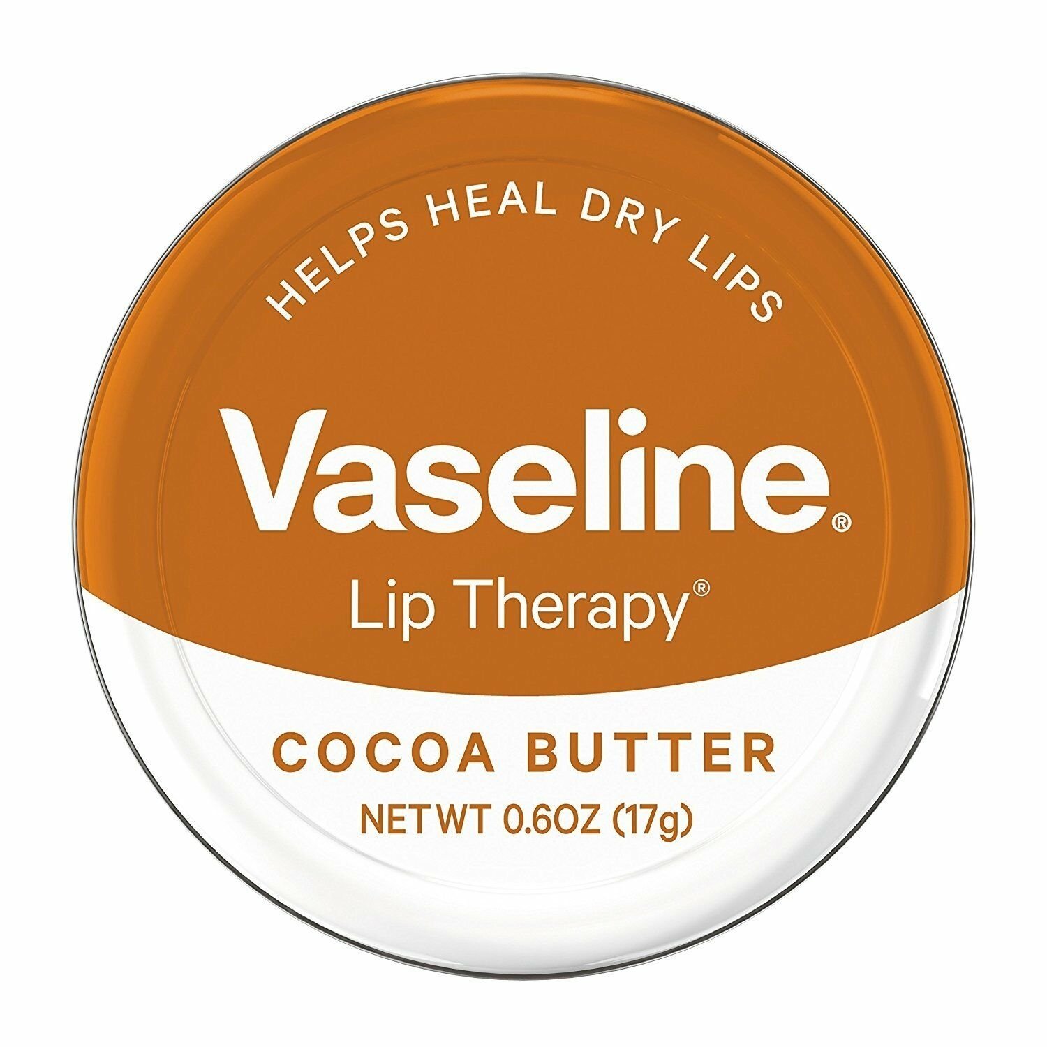 Vaseline Lip Therapy Lip Balm Tin, Cocoa Butter, 0.6 Ounce