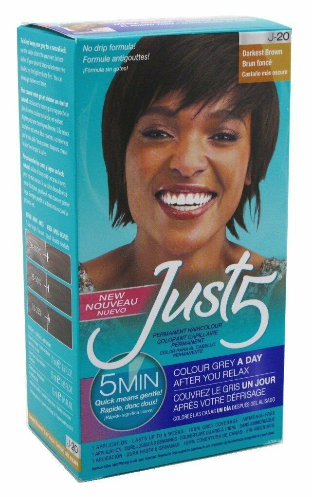 Just 5 Color Darkest Brown (3 Pack) Bulk