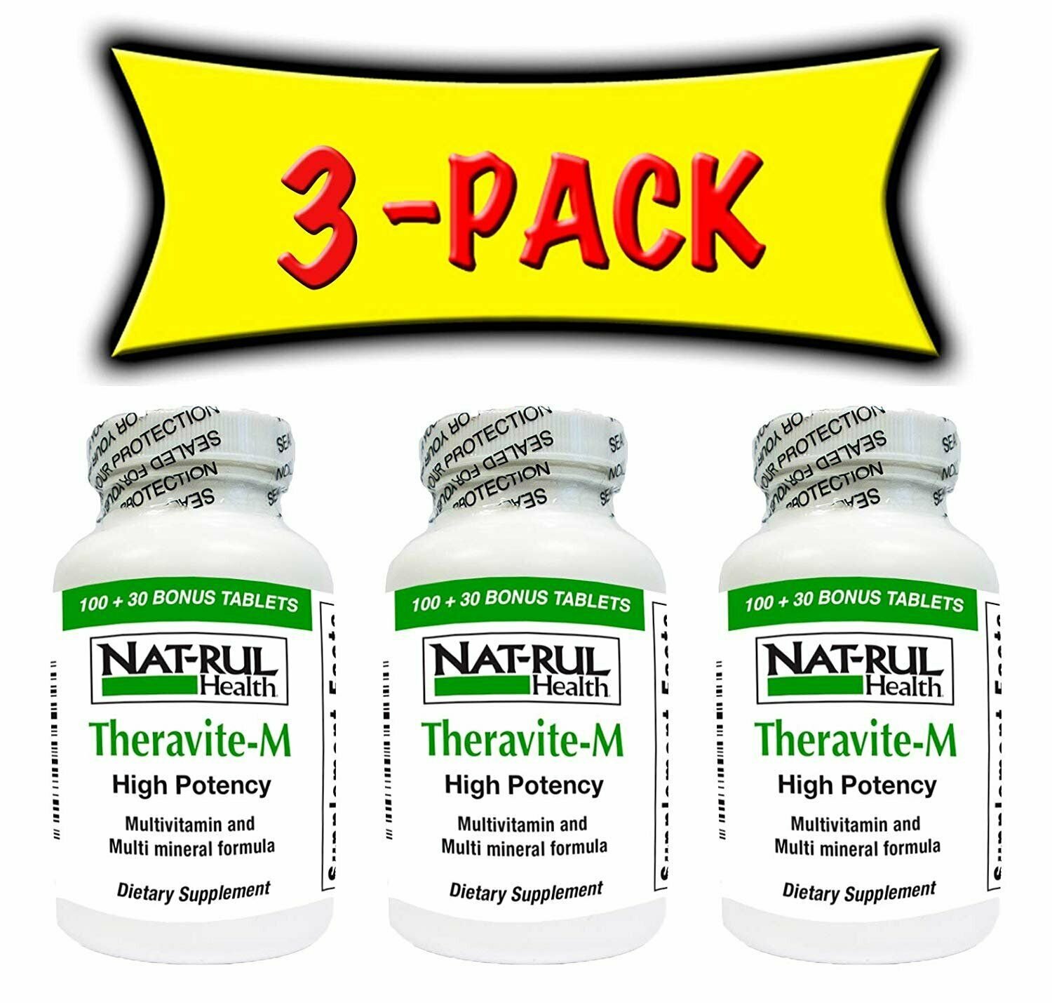 Nat-rul Theravite M 130 Tablets - 3 PACK