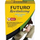 Futuro Revitalizing Dress Socks for Men Over the Calf Black Moderate 4 Pack