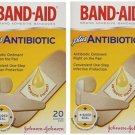 BAND-AID Plus Antibiotic Ointment Bandages, Assorted Sizes, 20 count (PACK OF 2)