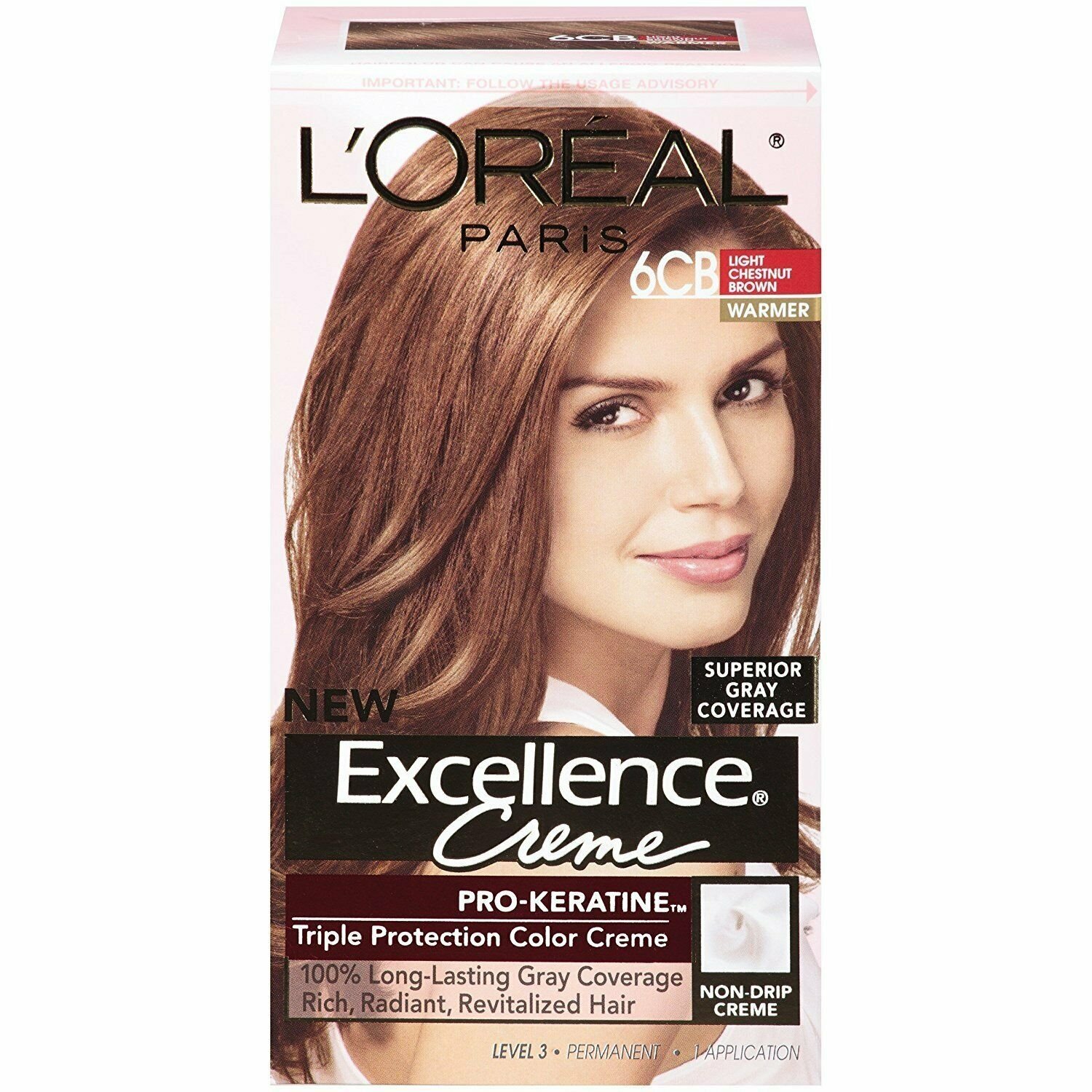 Exc H/C Lite Chestnt Brn Size 1ct Excellencef Haircolor 6cb Light Chestnut Brown