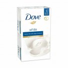 Dove White Beauty Bar with Deep Moisture Dry skin Gentle Cleansing, 4 oz, 4 Pack