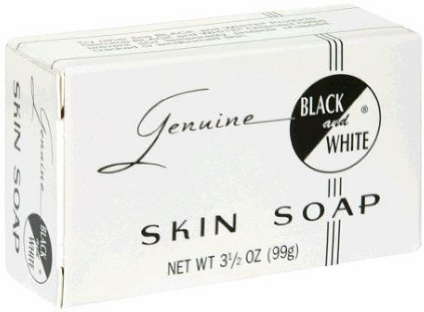 Genuine Black & White Body Bar Soap, Aids in Soothing Skin Problems, 3.5oz(5 PK)