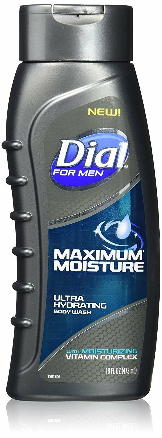 Dial for Men Maximum Moisture Ultra Hydrating Body Wash, 16 Fl. Oz., Bulk Pack of 2
