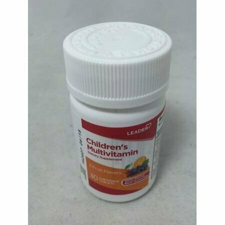 Leader Children's Multivitamin Chewables Three Fruit Flavor 30 Count, 2 Pack