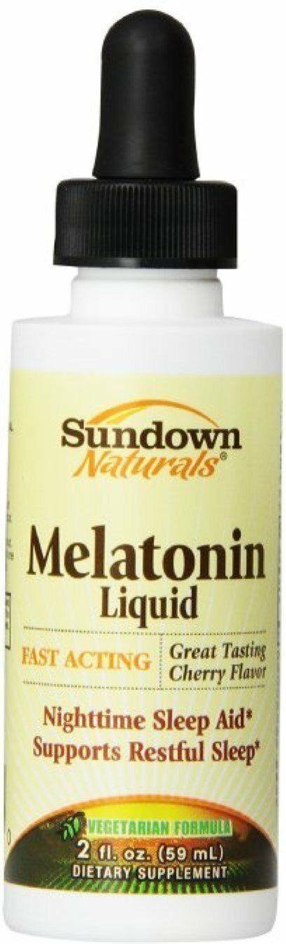 Sundown Melatonin Liquid Cherry Flavor 2 oz (Bulk Pack of 6)