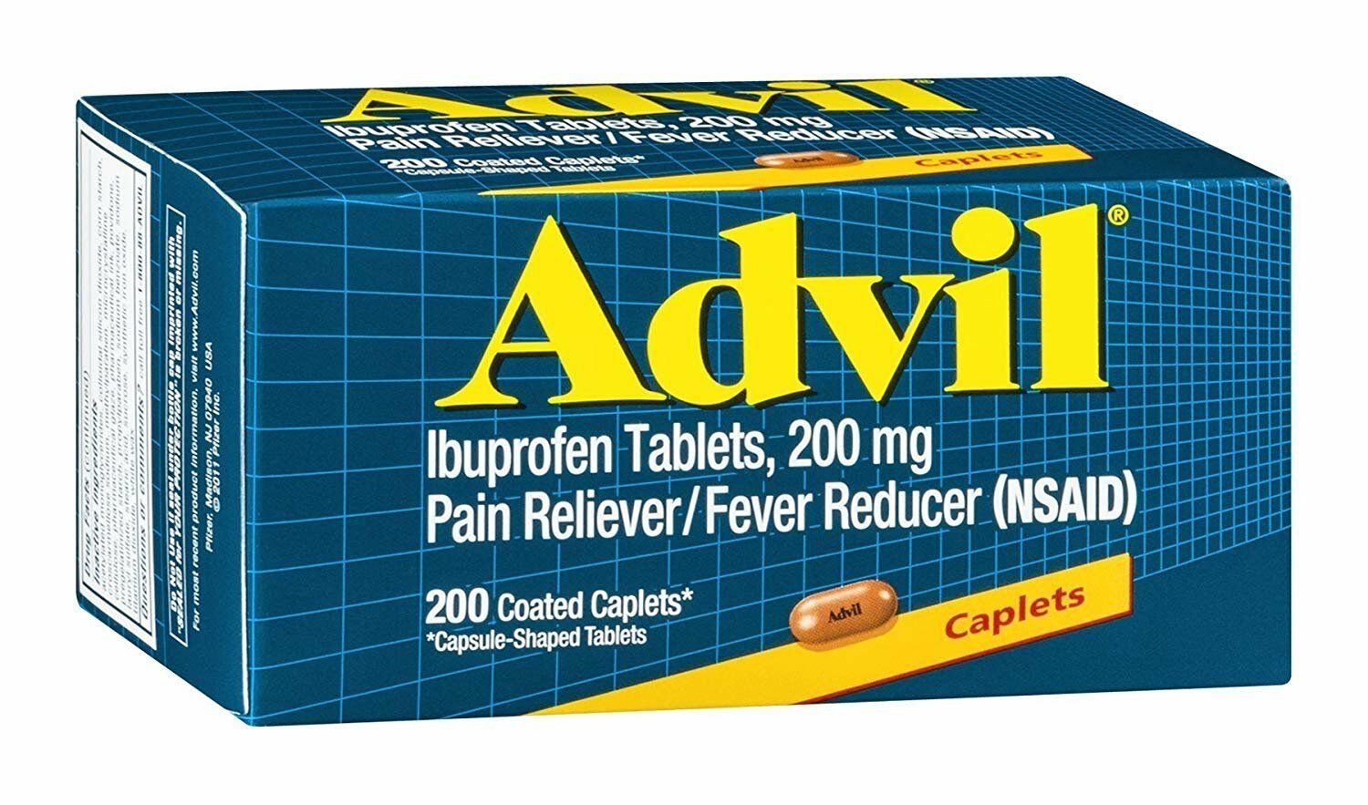 Advil 200 mg Coated Tablets 200 ea ( Bulk Pack of 3)