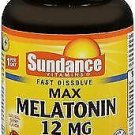 Sundance Max Melatonin 12 mg Tablets Natural Berry Flavor 60 Tablets (Bulk Pack of 5)