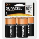 CopperTop Alkaline Batteries with Duralock Power Preserve Technology, D, 4/Pack
