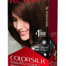 Revlon ColorSilk Hair Color, Medium Rich Brown [47] 1 ea (Bulk Pack of 3)