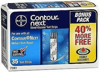 Contour Next Blood Glucose Test Strips - 35 Strips, Bulk Pack of 4