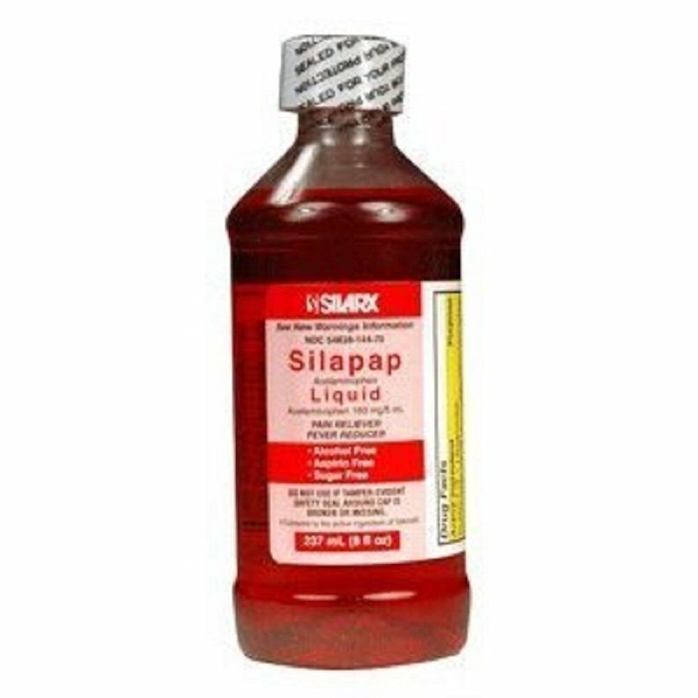 Silapap Elixir Children's Acetaminophen 8 Oz Per Bottle (3 Bottles)