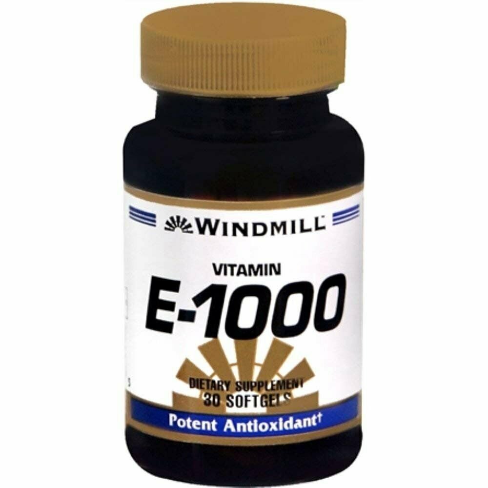 Windmill Vitamin E-1000 Softgels 30 Soft Gels (Bulk Pack of 3)