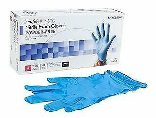 McKesson Nitrile Exam Gloves Powder-Free Small - 100ct, Bulk Pack of 2