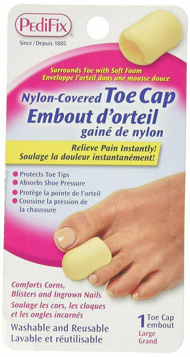 PediFix Polyfoam Nylon Covered Toe Cap Large Podiatrist Choice, 1 Count, 12 Pack