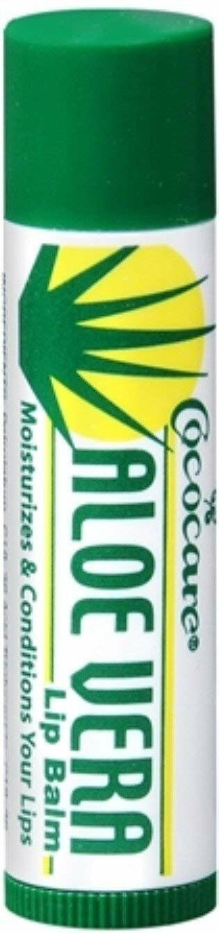 Cococare Aloe Vera Lip Balm 0.15 Oz (Bulk Pack of 2)
