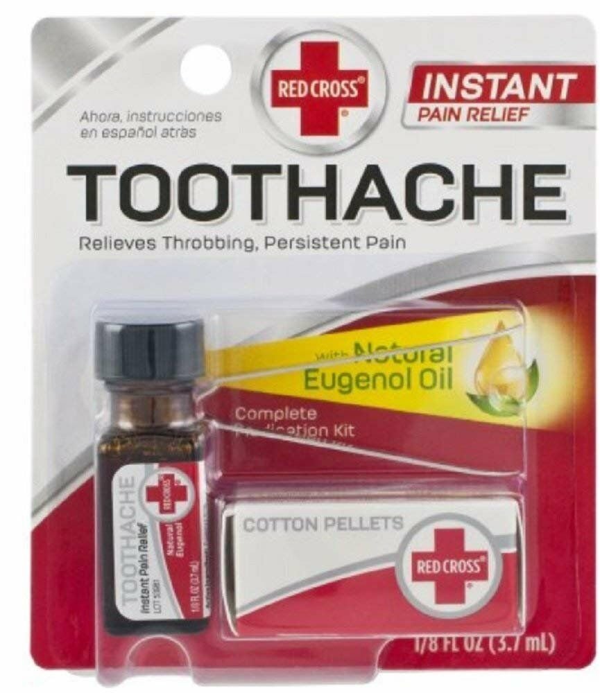 Red Cross Toothache Complete Medication Kit Instant Relief 0.13 oz (Bulk Pack of 11)